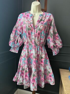 MAISIE Floral 3/4 Balloon Sleeve
Minidress 100% cotton - XS